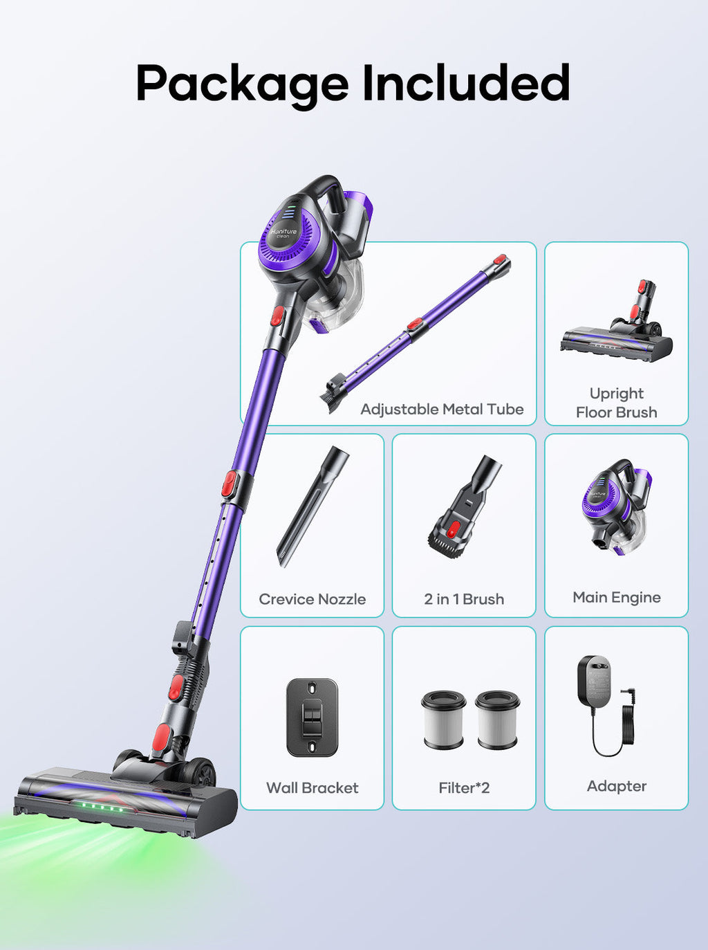 Honiture Y10 Cordless Stick Vacuum