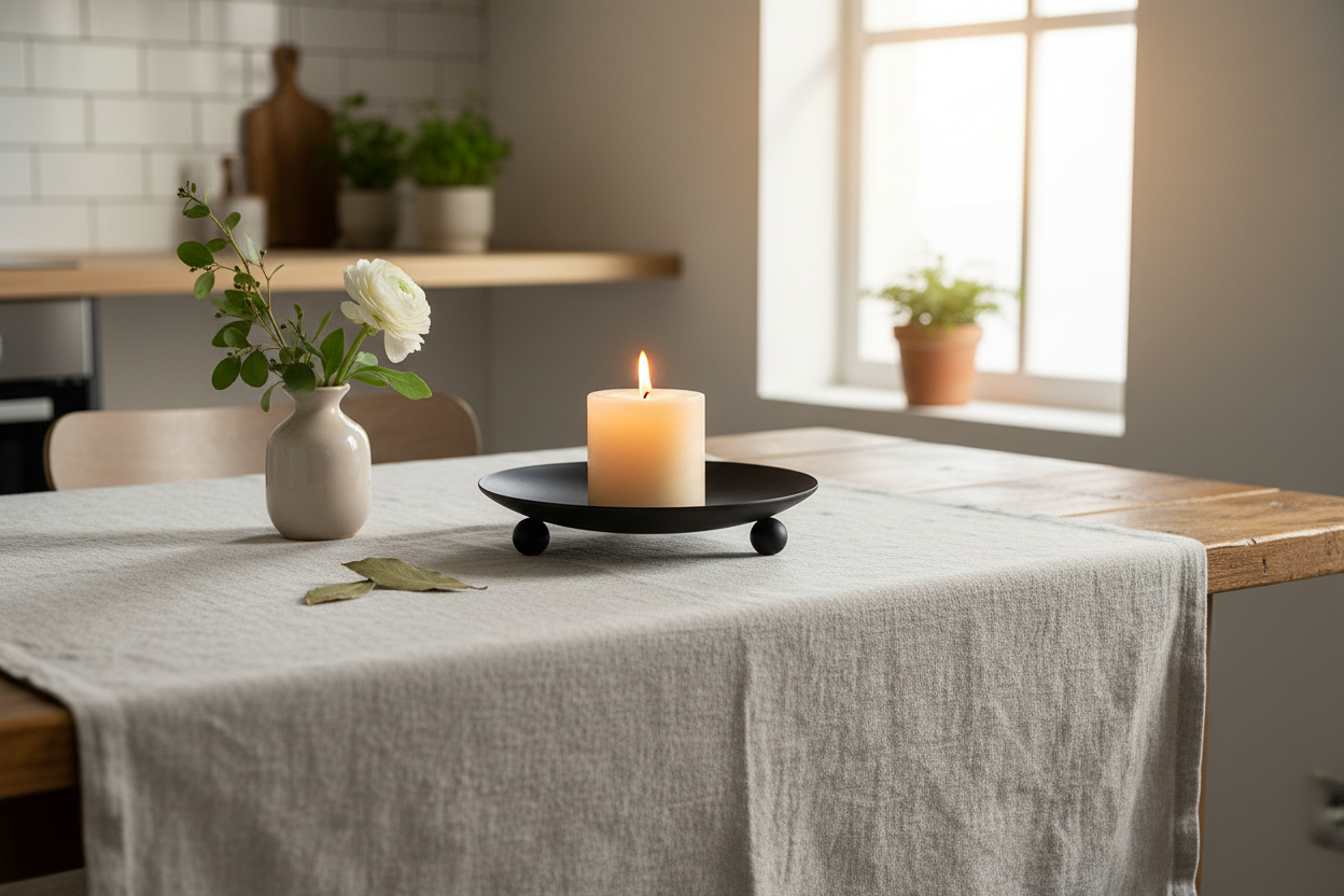 Trivet/Candle Holder in elegant home setting